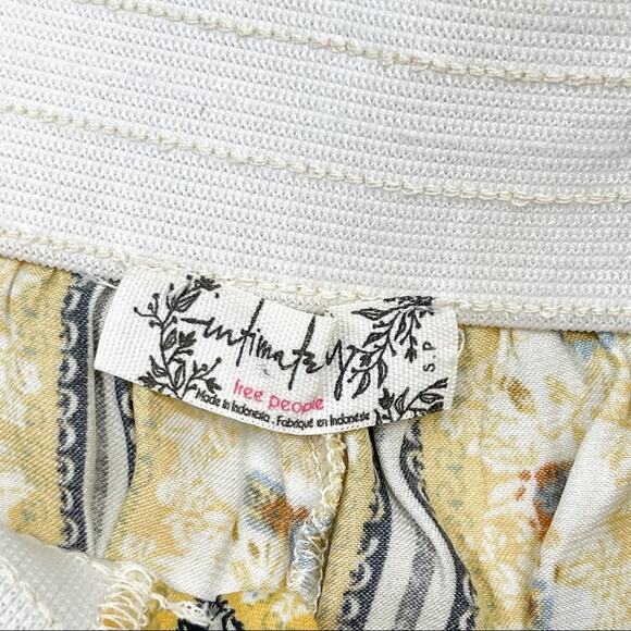 Free People Take Your Tie Off Pants Yellow Satin - Picture 6 of 7